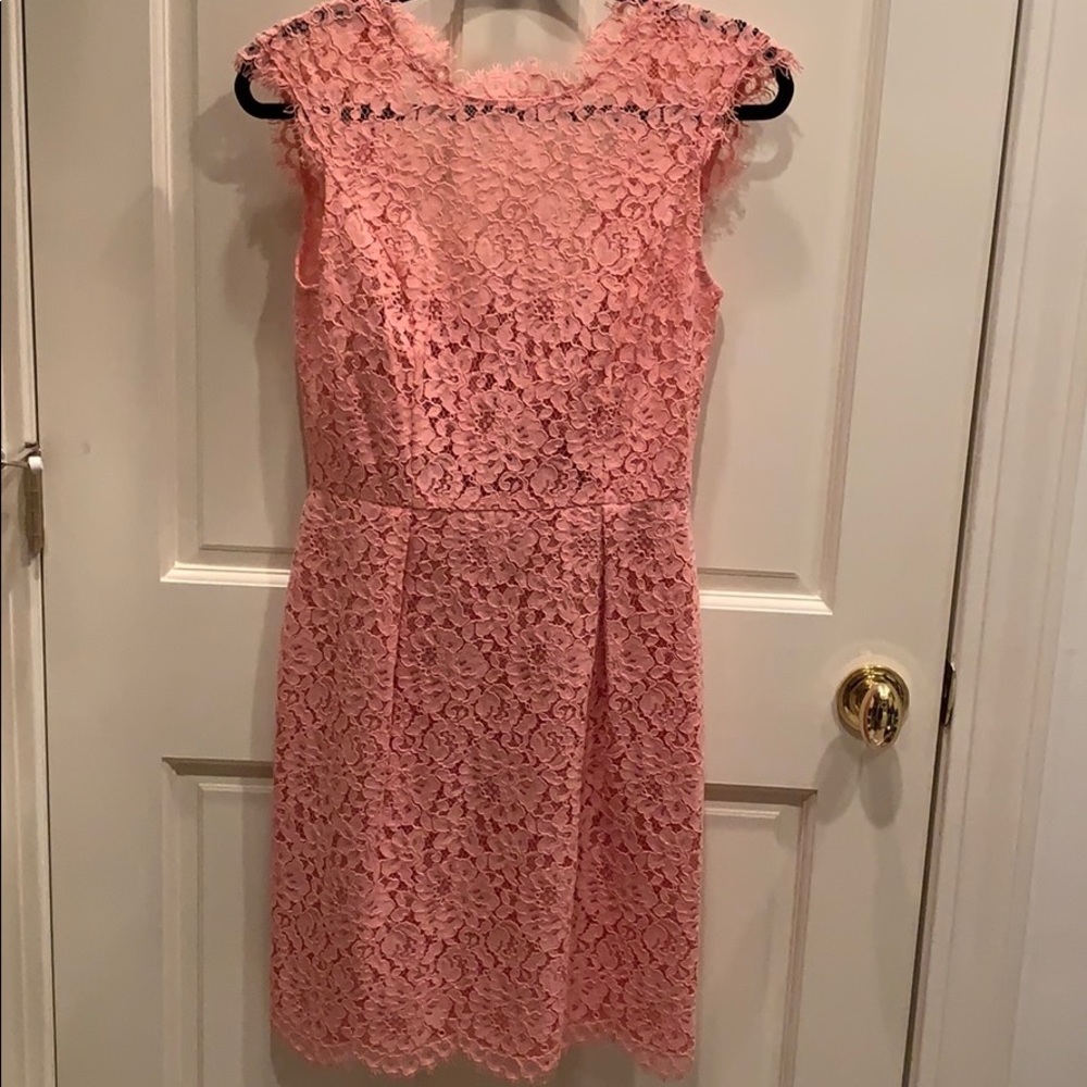 Shoshanna lace dress with square back